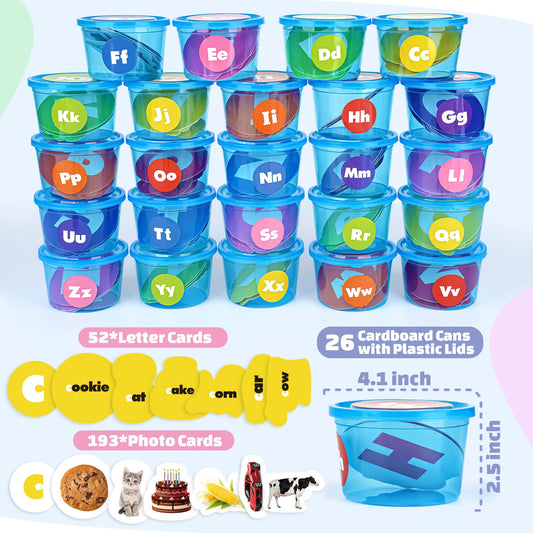 Joyreal letter cards with uppercase and lowercase for early identification.