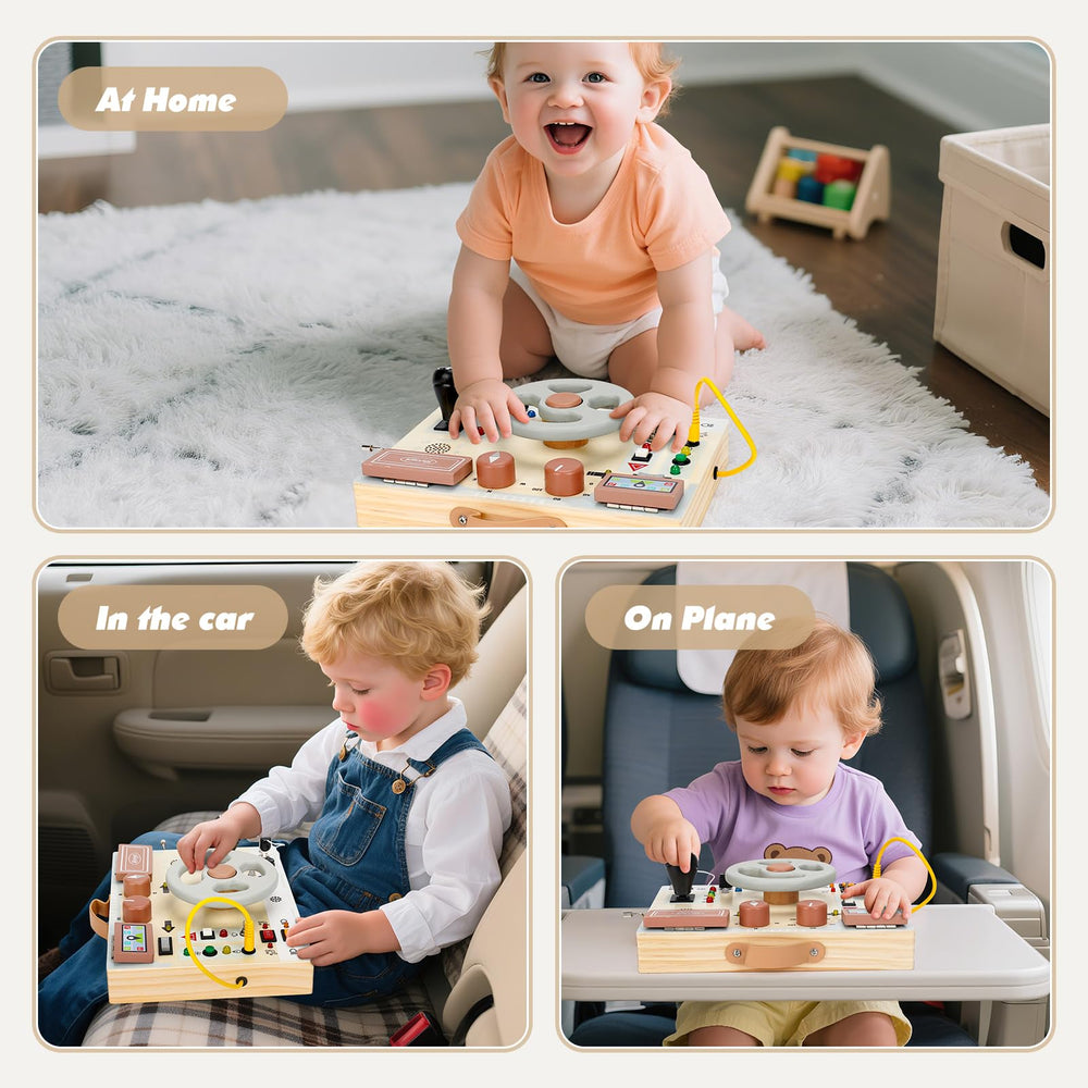 Joyreal busy board makes a thoughtful gift for curious toddlers and budding drivers.