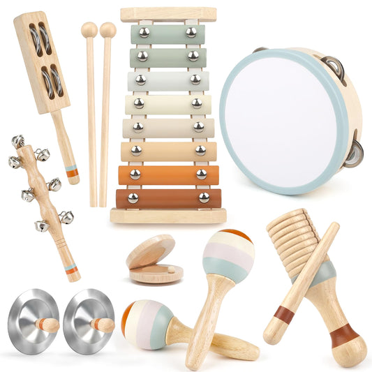 Joyreal toddler instruments Xylophone in use, encouraging rhythm exploration.