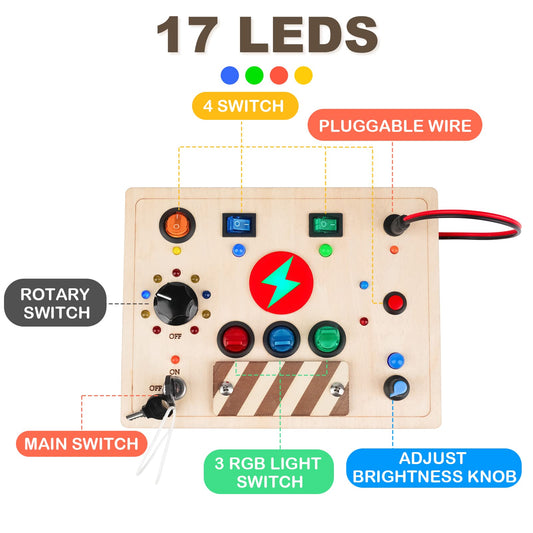 Joyreal travel-friendly fidget board for quiet car or plane trips.