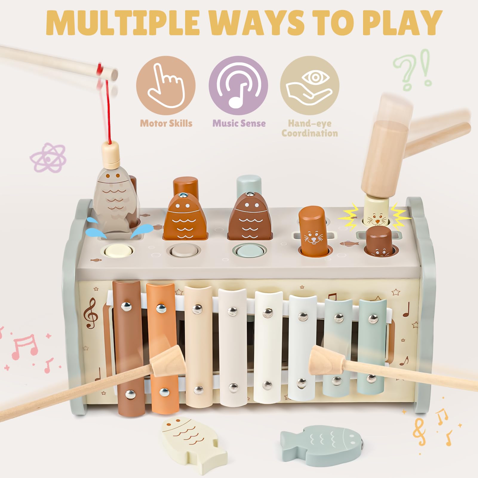 Joyreal two hammers included for cooperative parent-child playtime