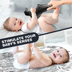 Joyreal wrist rattles and socks encourage grasping and gentle auditory cues.