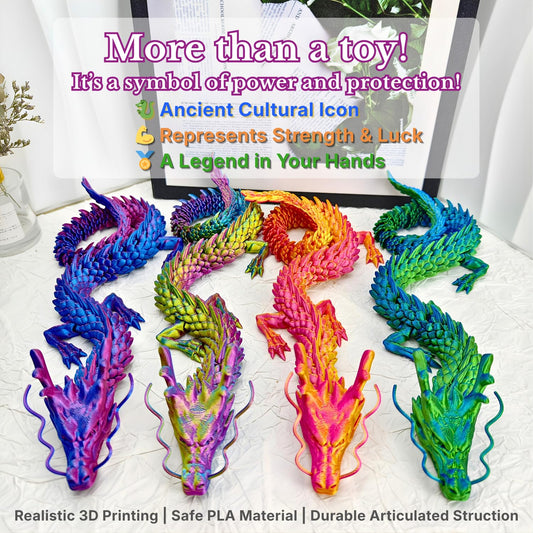 Joyroud articulated dragon figures with flexible joints for creative posing and play.