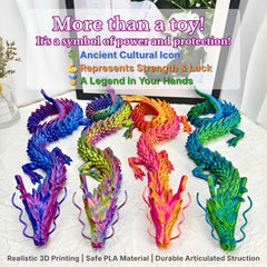 Joyroud articulated dragon figures with flexible joints for creative posing and play.