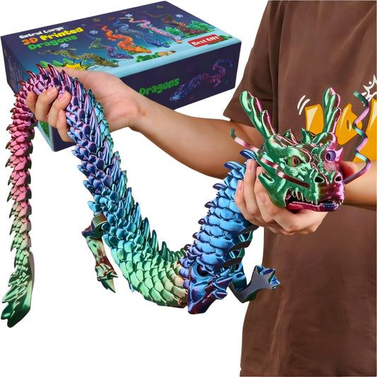 Joyroud laser-green dragon toy with articulated movement for imaginative play.