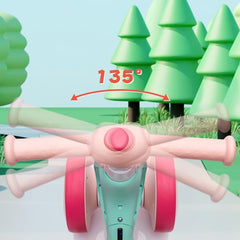 JoyRydz low floor-to-seat height supports young riders safely.