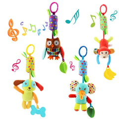 Joyshare elephant plush rattle for stroller—soft audio stimulation on the go
