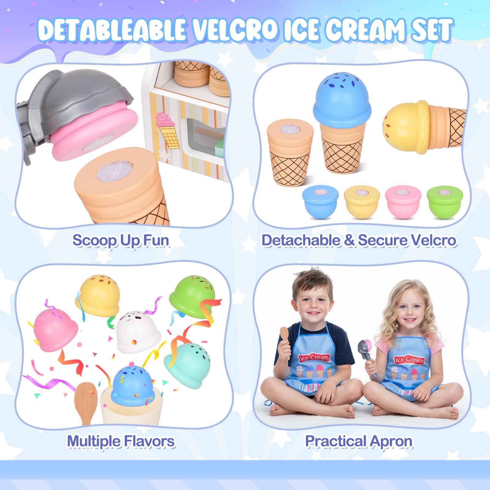JOYSINTOY ice cream cups add colorful serving options.