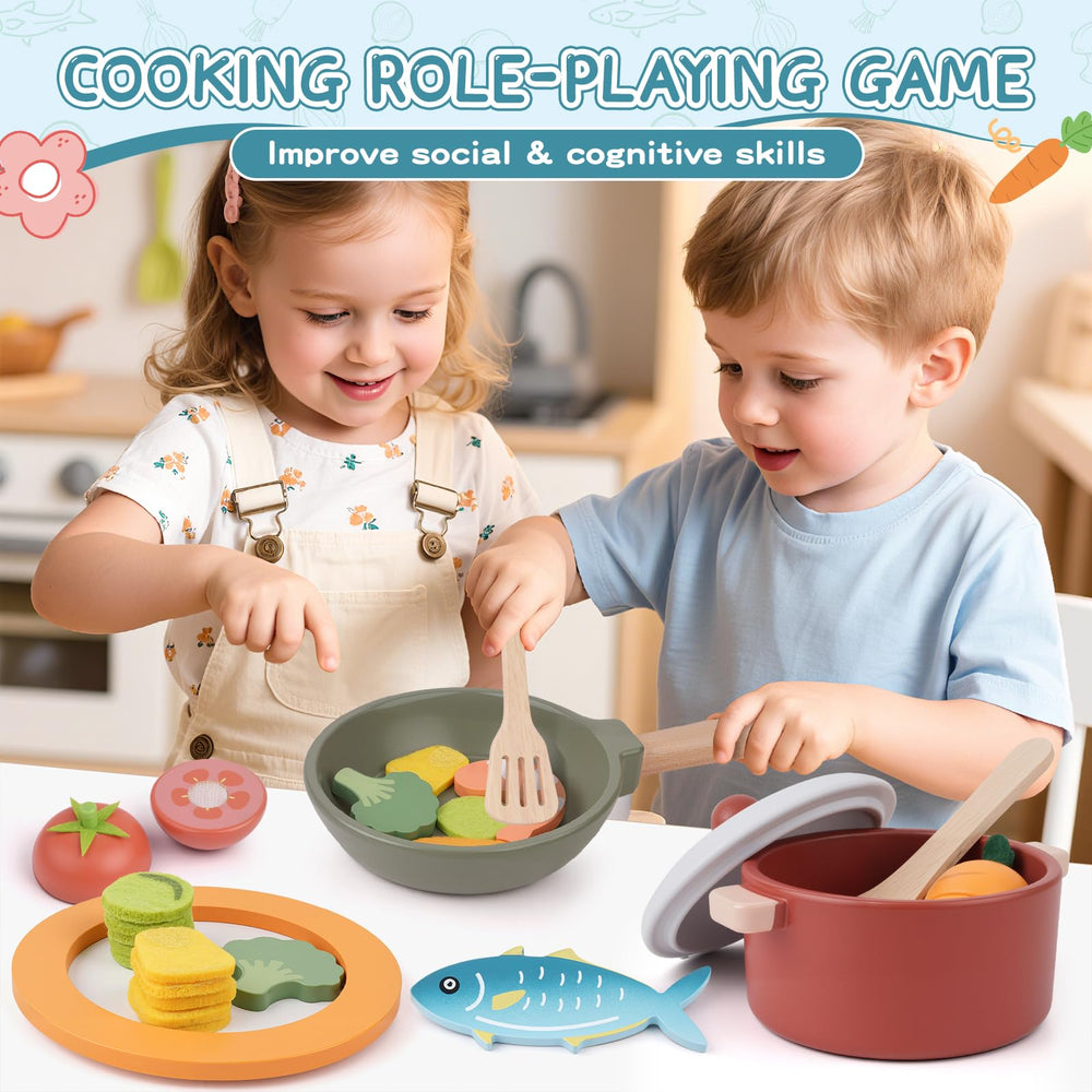 JOYSINTOY cutlery and cups encourage sharing and social pretend dining.