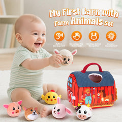 JOYSINTOY stuffed farm animals – cuddly companions spark sensory discovery during playtime.