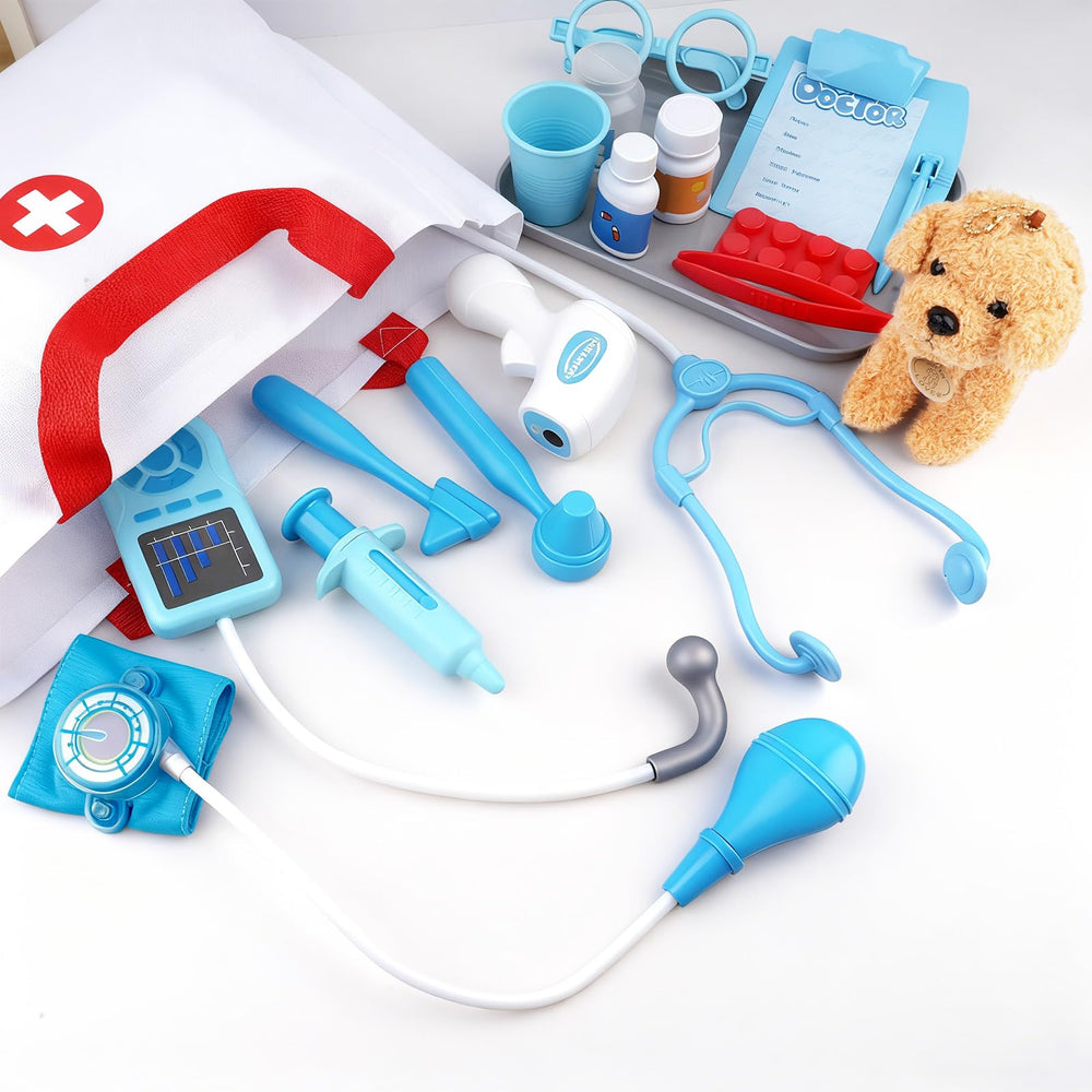 JOYSINTOY doctor kit toddlers costume hat badge for immersive dress-up doctor play