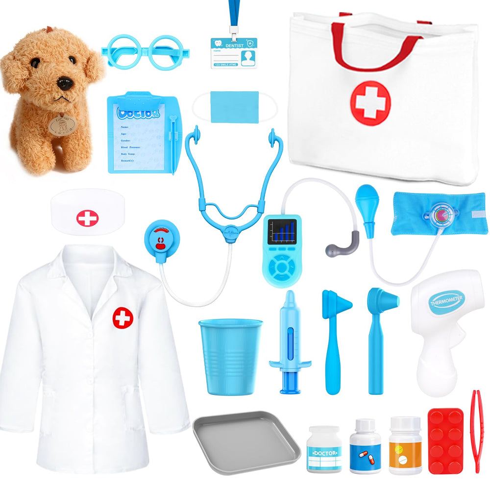 JOYSINTOY doctor kit toddlers stethoscope for imaginative medical role-play