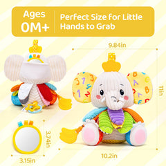 JoySpark Elephant with bells and squeaks for early auditory awareness.