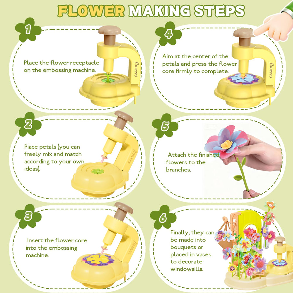 JoySpark bouquet with vase and basket for display and gifting opportunities.