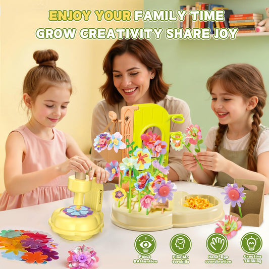 JoySpark flower stems and stamens encourage color mixing and hand-eye coordination.