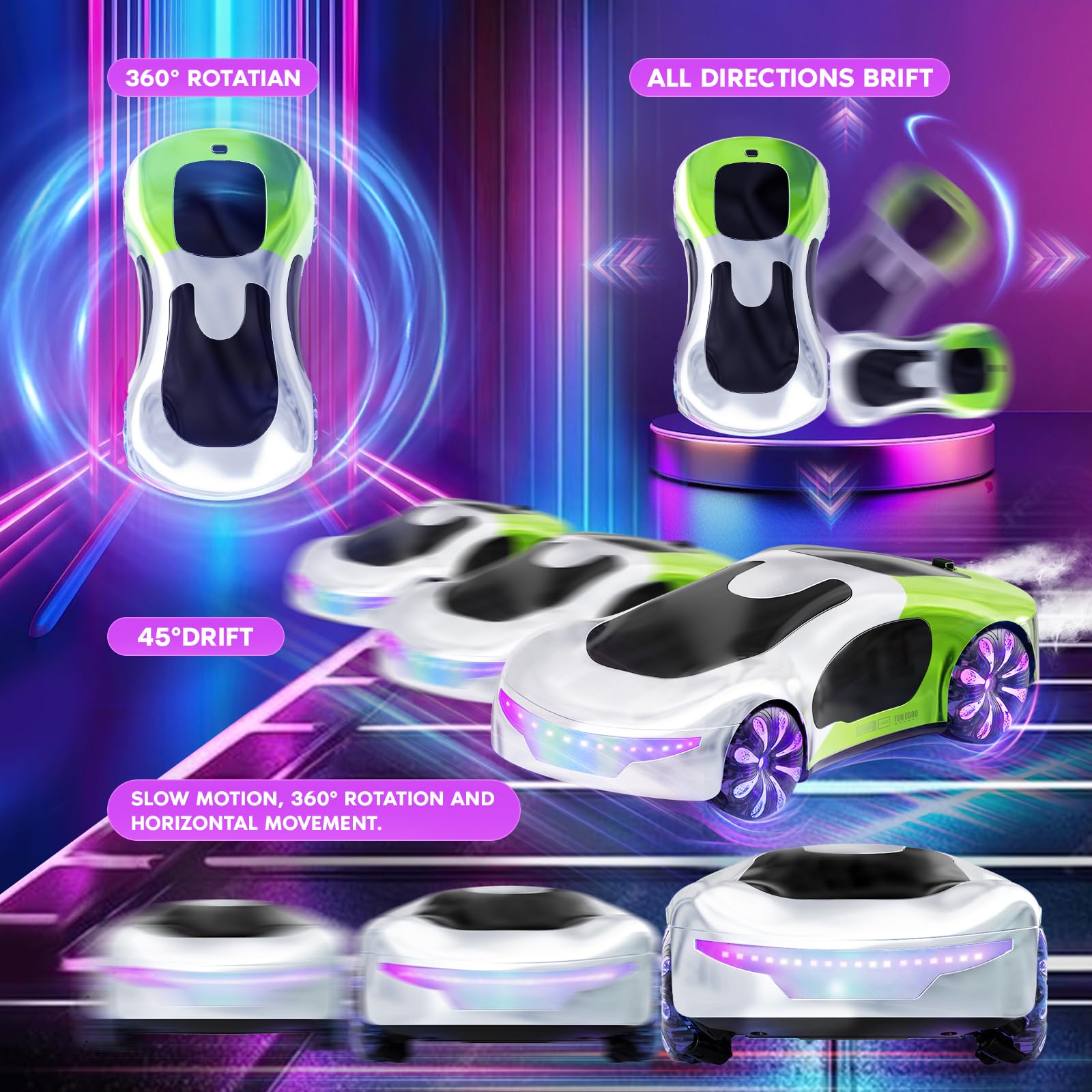 JoySpark Toys 360° spin showcases dramatic stunts and drifting