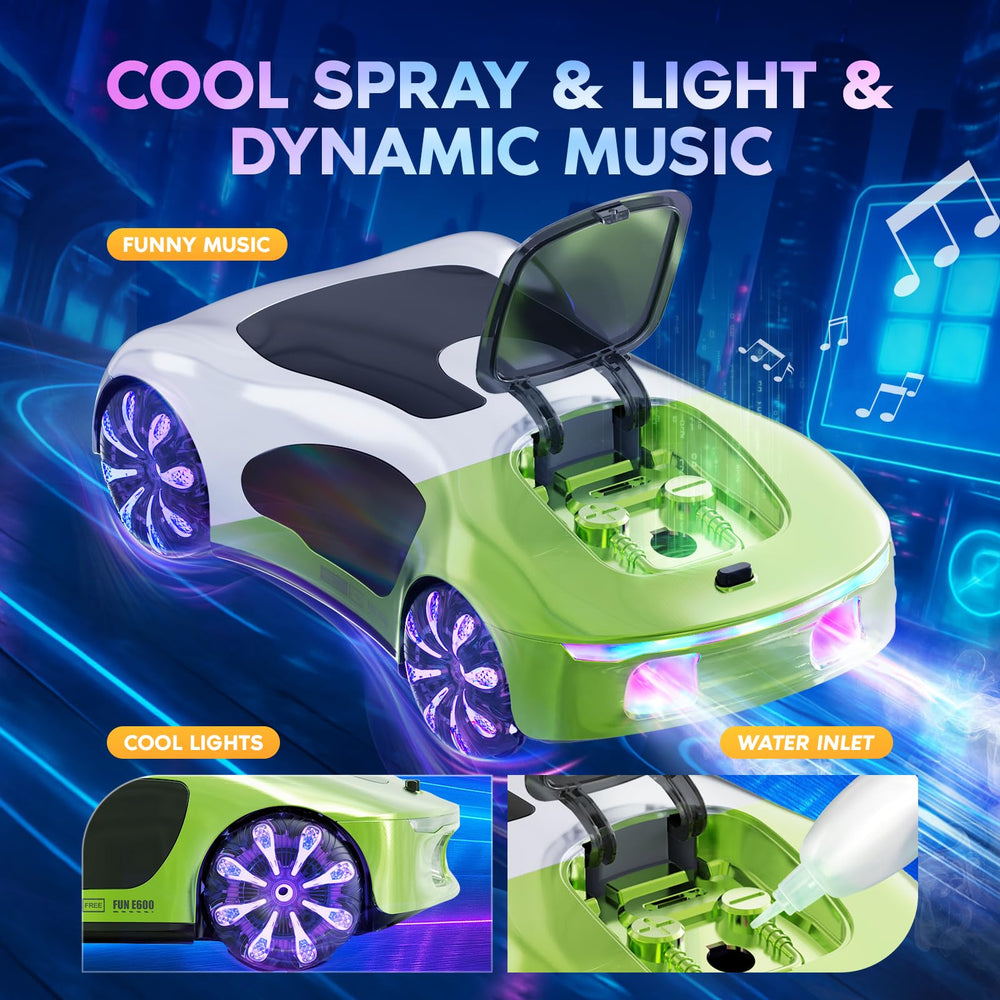 JoySpark Toys LED lights and spray effects heighten night racing realism