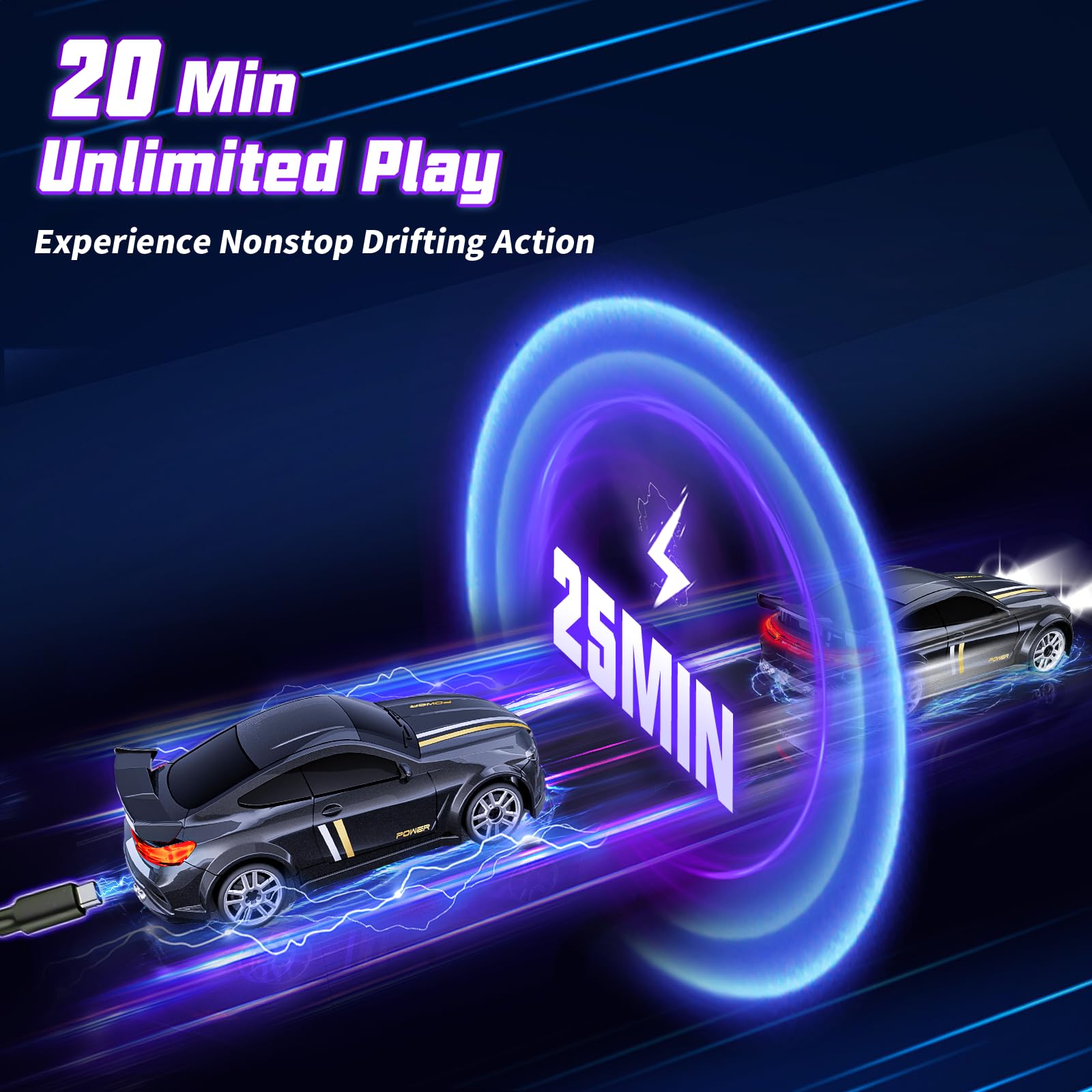 JoySpark Type-C charging for quick sessions and longer play.