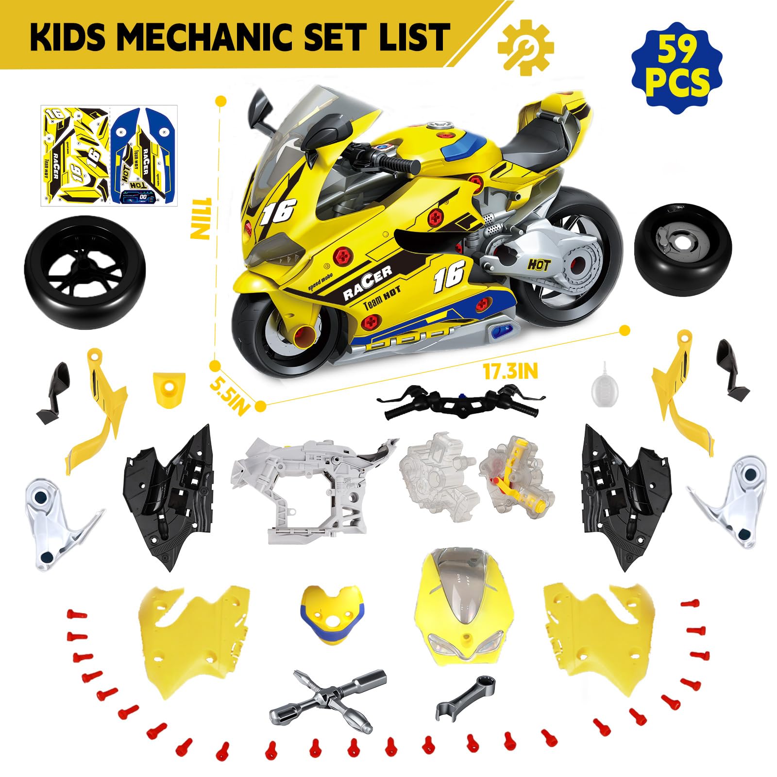 JoySpark Toys side-panel storage keeps tools organized during playtime