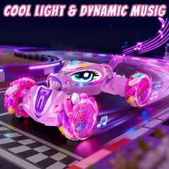 JoySpark Unicorn RC car performing 360° drift for exciting indoor fun.