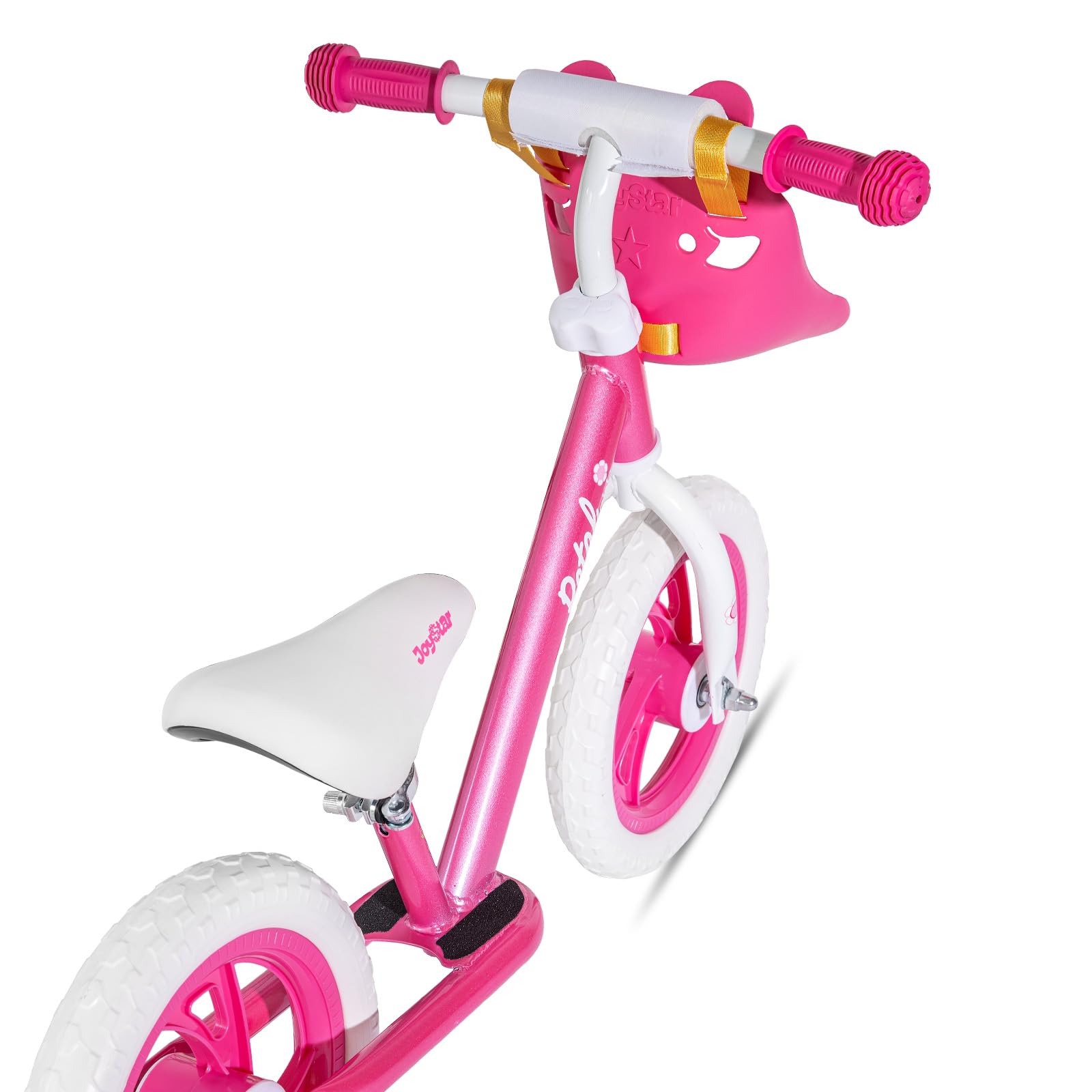 JOYSTAR 12-inch balance bike assembly guide showing simple setup.