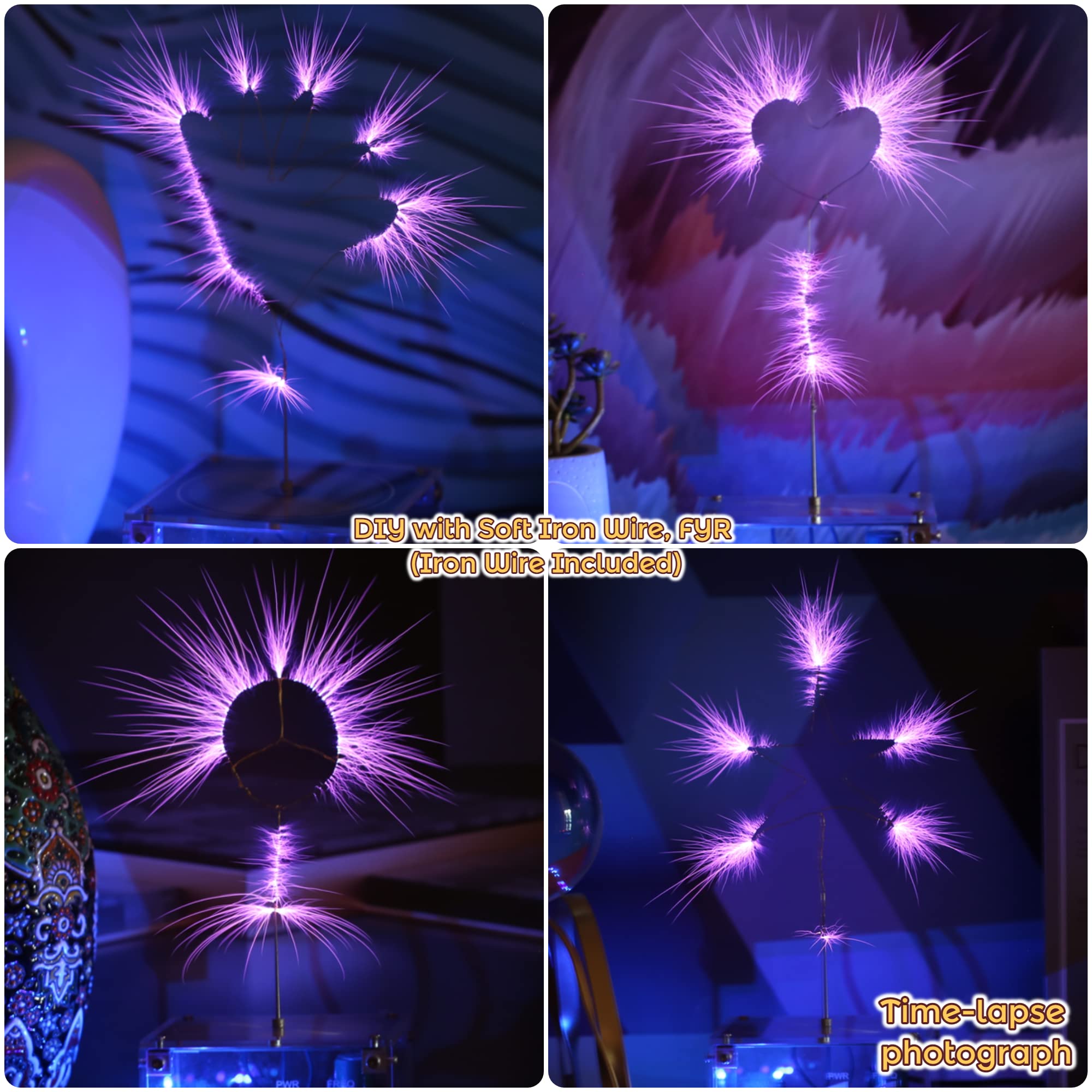 Joytech LED light display on desk for eye-catching ambiance.