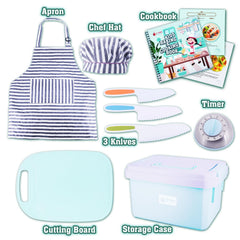 JoyTown kids knives and cutting board designed for safe, hands-on cooking under supervision.
