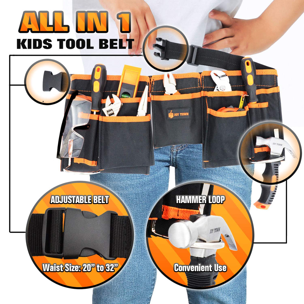 JoyTown Kids Real Tool Set crescent wrench designed for small hands and practical projects