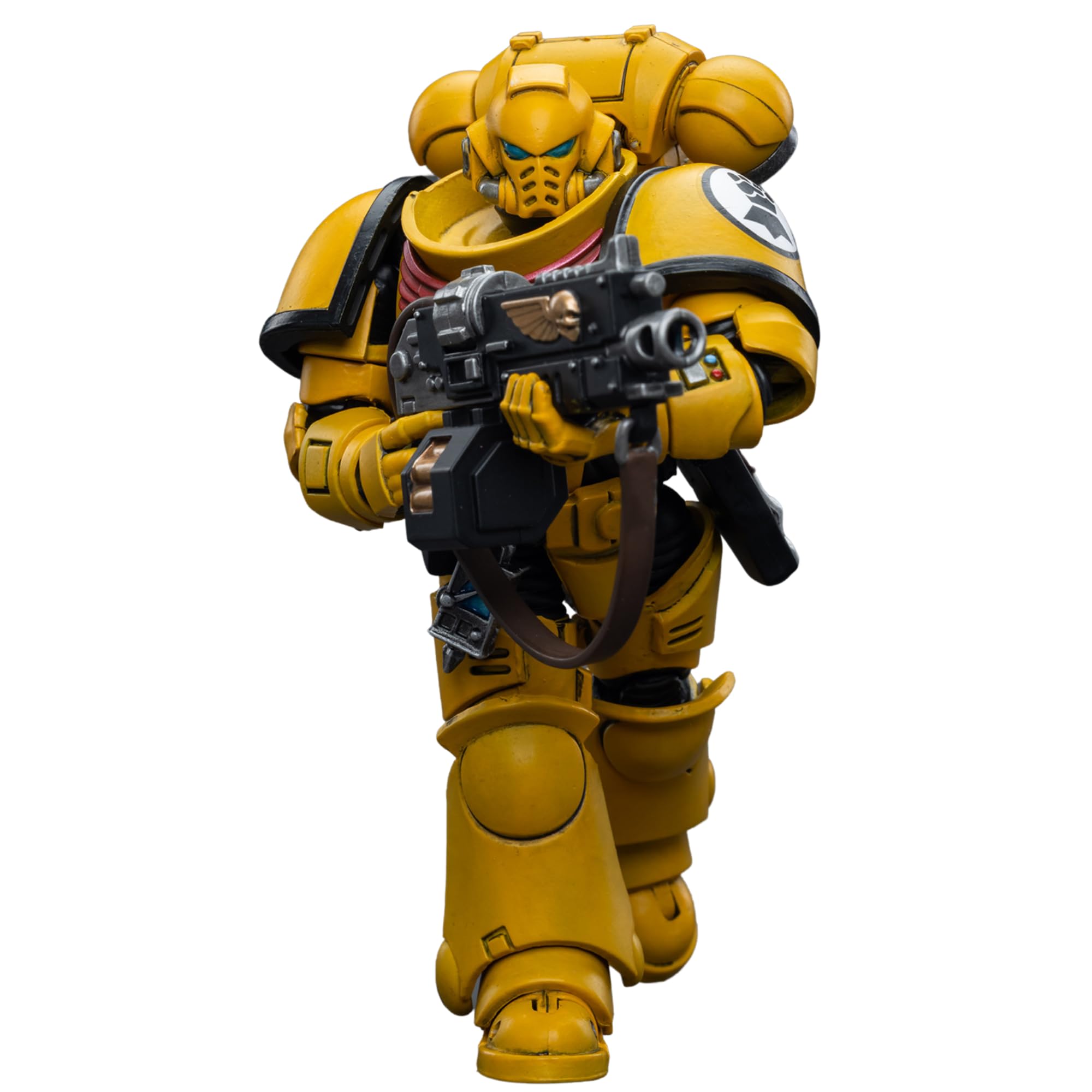 JOYTOY 1/18 Imperial Fists Intercessors weapon assembly showcases authentic armament details.