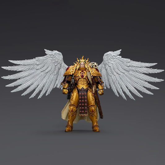 JoyToy Sanguinius armor detail with vintage paint accents for collectors.