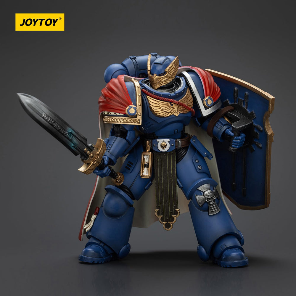 JOYTOY Ultramarines Victrix Honour Guard official authorization badge enhances trust.