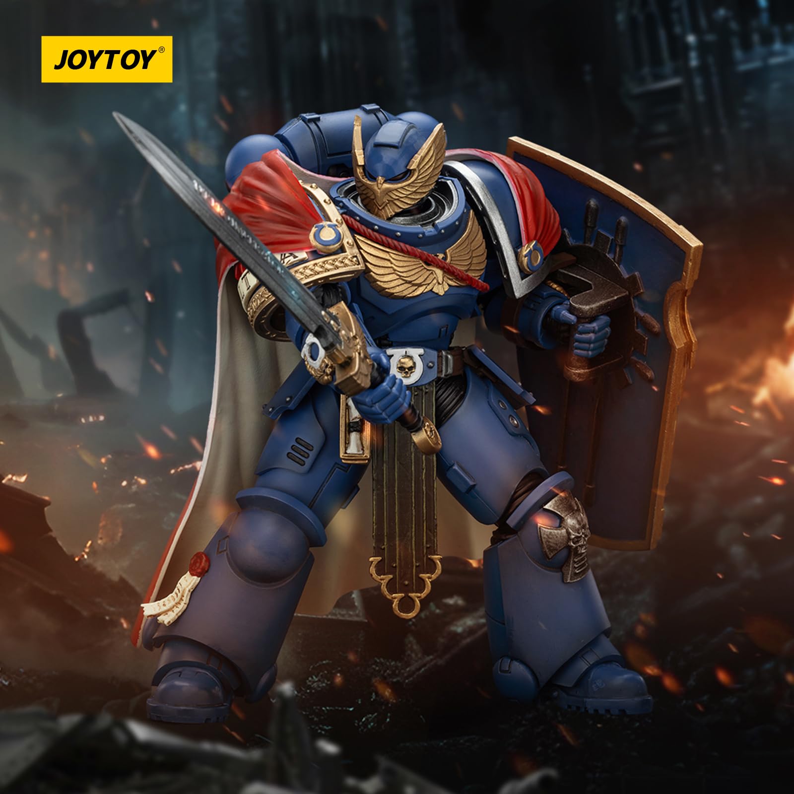 JOYTOY Ultramarines Victrix Honour Guard power sword for dramatic dioramas.