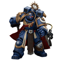 JOYTOY Marneus Calgar side portrait reveals poseable joints for dynamic posing.