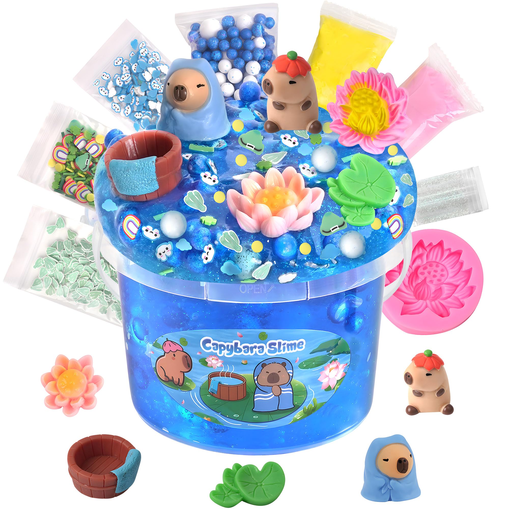 Joytry capybara slime kit 10oz bucket inspires imaginative play