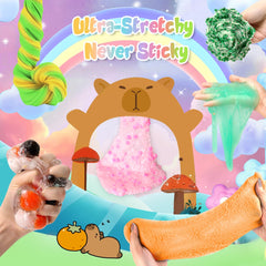 Joytry Capybara Slime Kit foam slime with crunchy bubbles