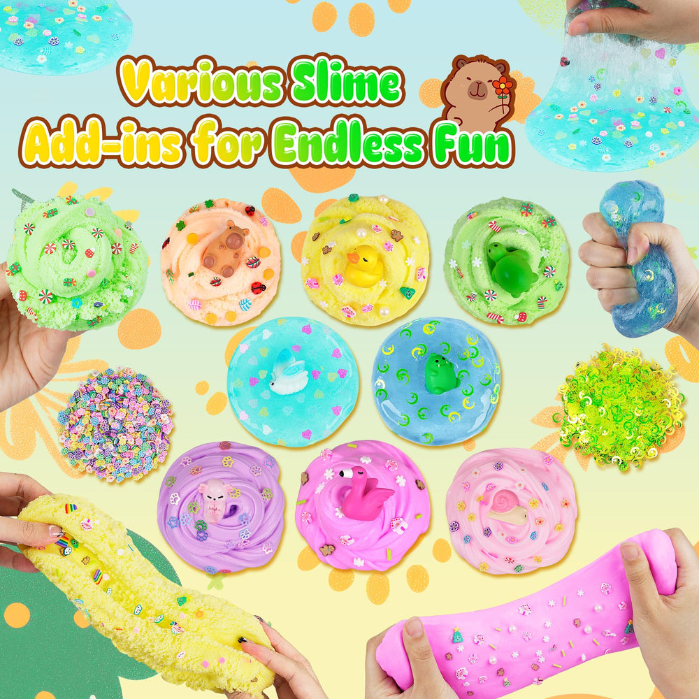 Joytry axolotl charm slime image with colorful add-ins