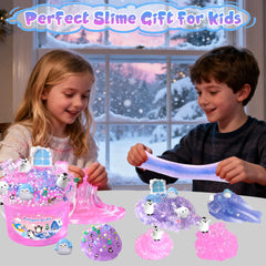 Joytry Penguin Slime Kit add-ins showcase enhances creative slime sessions.
