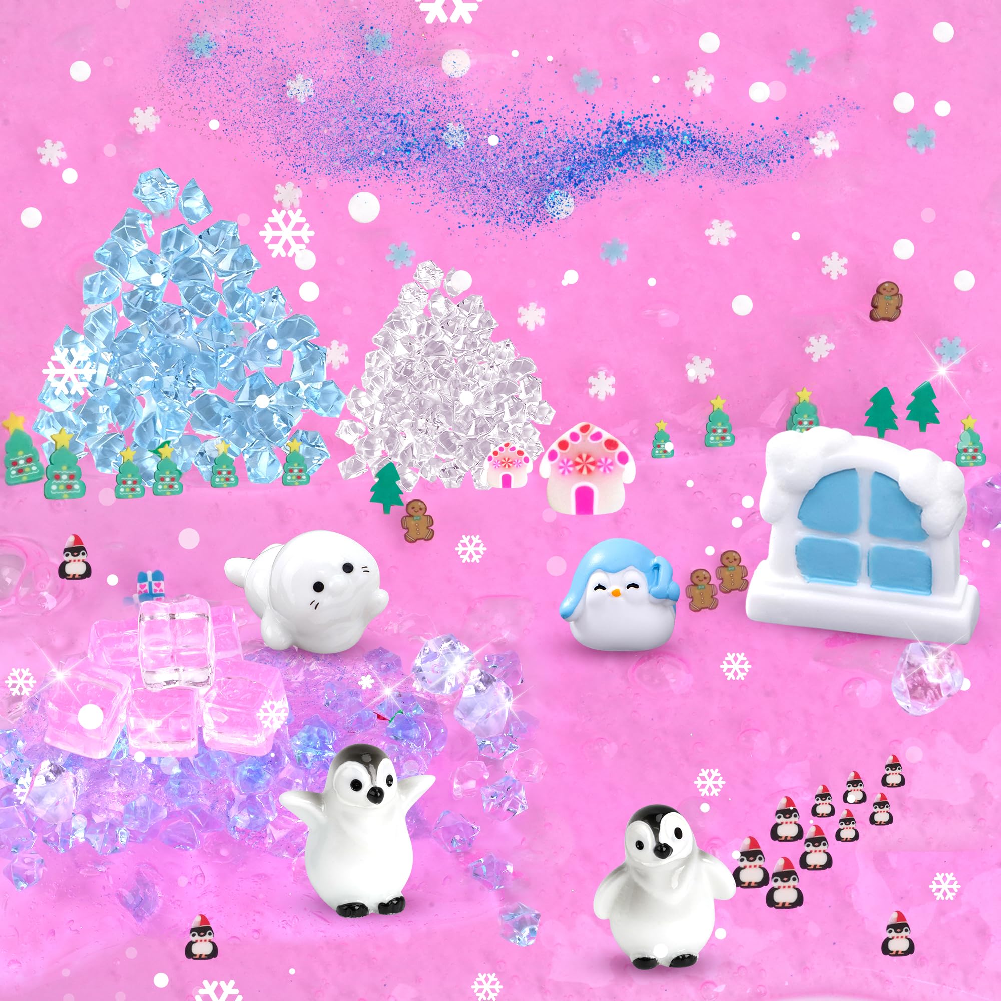 Joytry Penguin Slime Kit close-up showing soft, stretchy slime texture for easy handling.