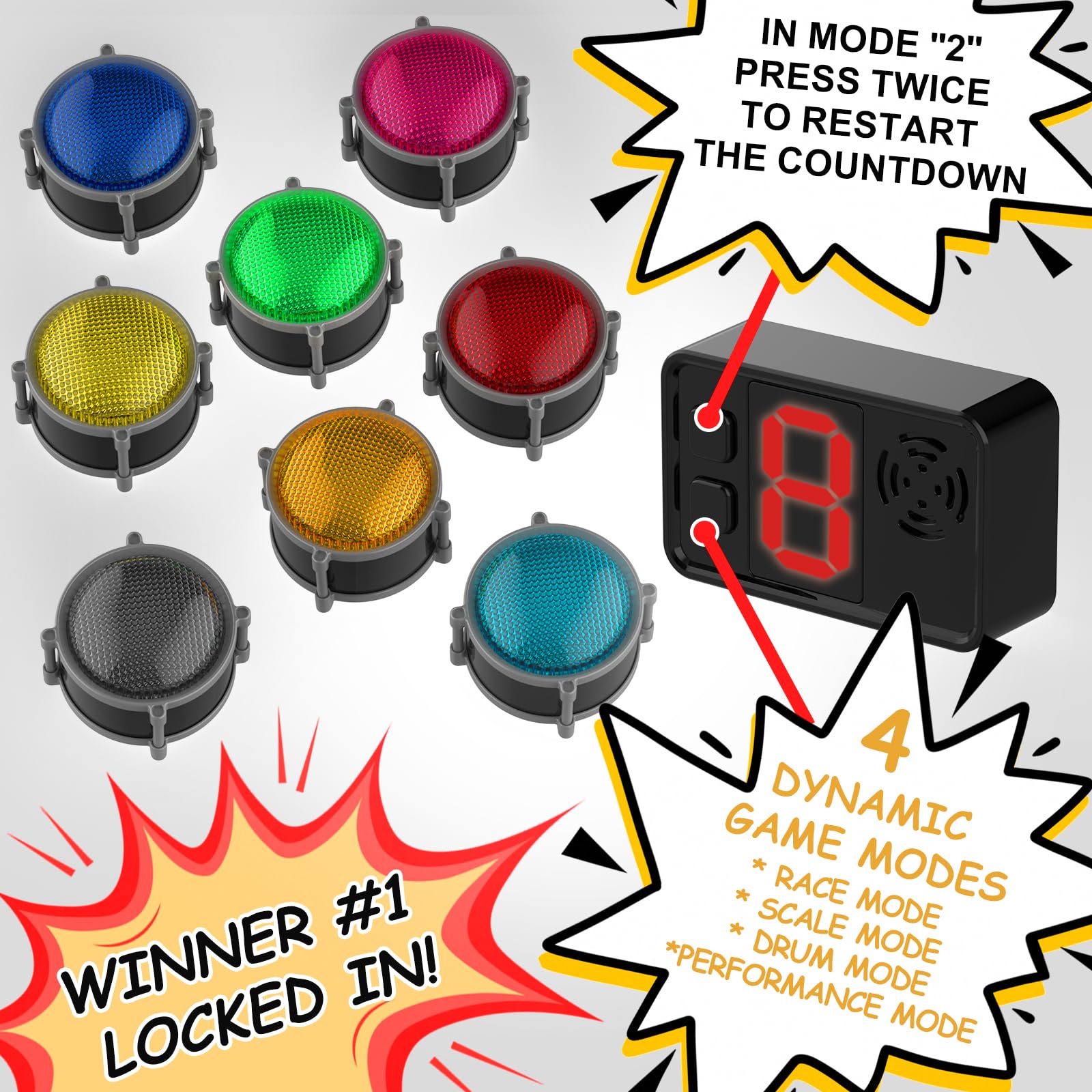 Joyublly buzzers provide a 50-meter unobstructed range for flexible layouts.