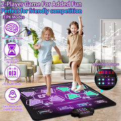 Joyvalley Dance Mat purple, 2-player mode invites friendly competition for siblings.