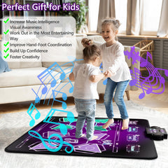 Joyvalley Dance Mat purple durable non-slip backing ensures safe dancing.