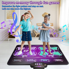 Joyvalley Dance Mat purple LED scoreboard highlights scores during gameplay.