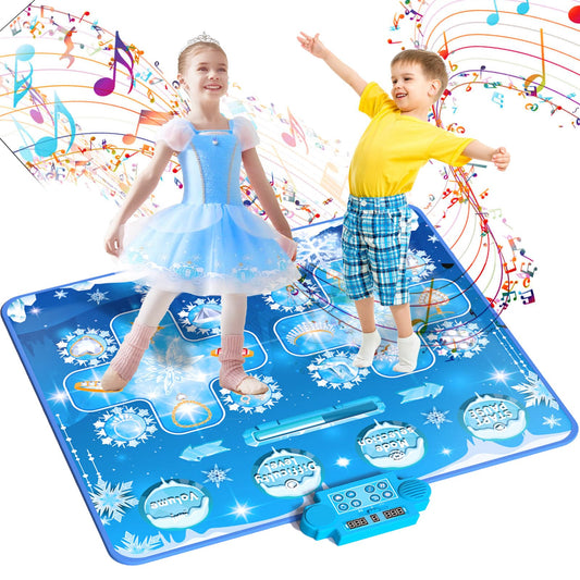 Joyvalley dance mat with LED scoreboard enabling interactive play and rhythm practice.