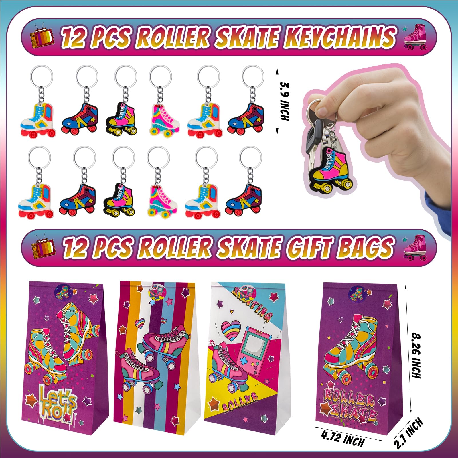 Joyvorite roller skate sticker sheets for rewards and decor