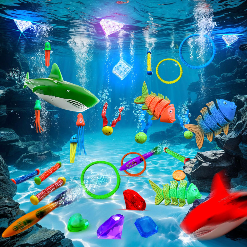 JoyX sparkling diving gems add color to underwater exploration.