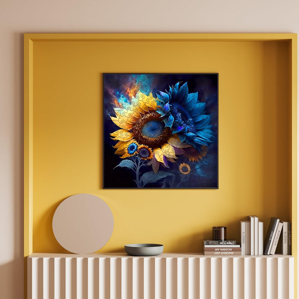 Finished Jozutoyz puzzle framed as wall art decoration