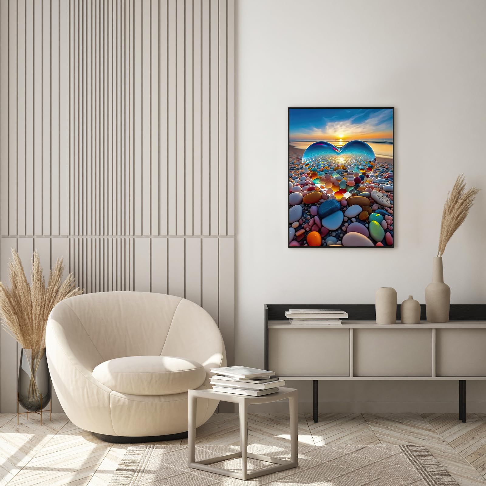 Jozutoyz Love Pebbles Beach puzzle showcases bright colors with precise interlocking pieces.