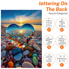 Jozutoyz Love Pebbles Beach puzzle decorates a room after completion.