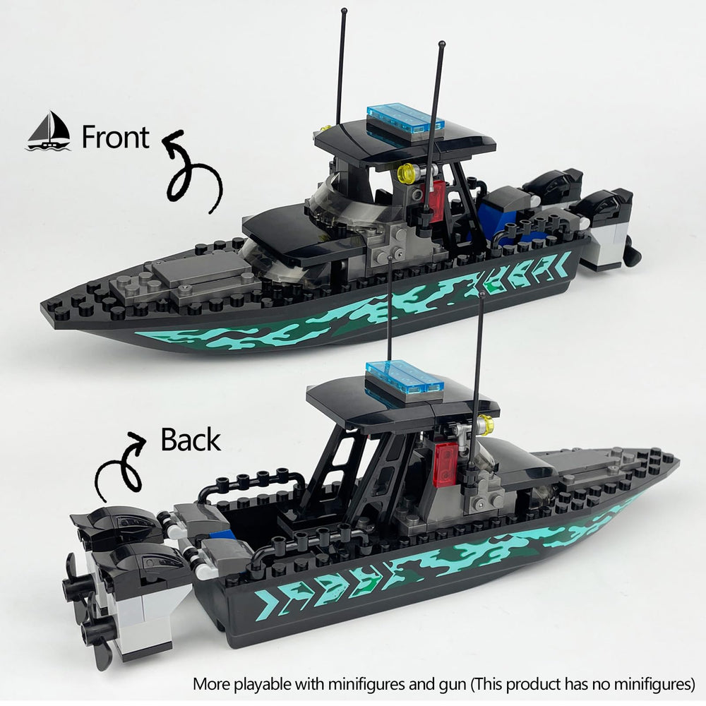 JQARCH Fire Rescue Boat inspires rescue missions and cooperative play.