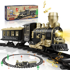 JQ JUQU locomotive with LED headlights sparks imaginative railway play.